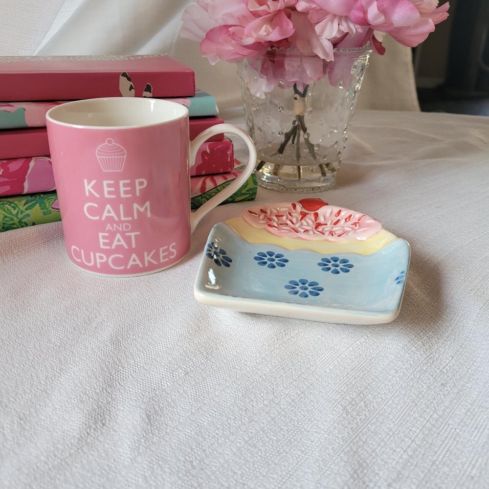 Cupcake Ceramic Trinket Dish & Coffee Cup